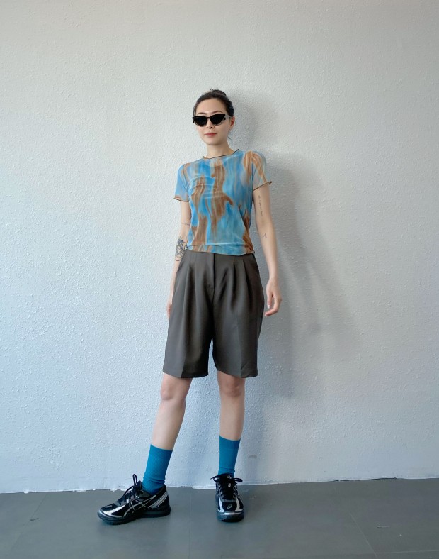 Tie Dye Mesh Top #250412